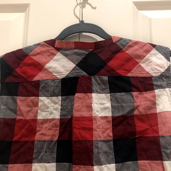 Eddie Bauer sleeveless blouse gingham cotton vest - Picture 7 of 8